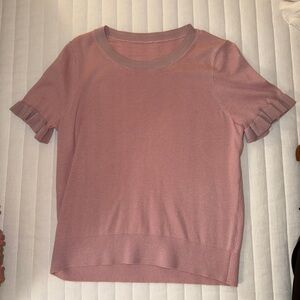 Ruffle Short Sleeve Sweater